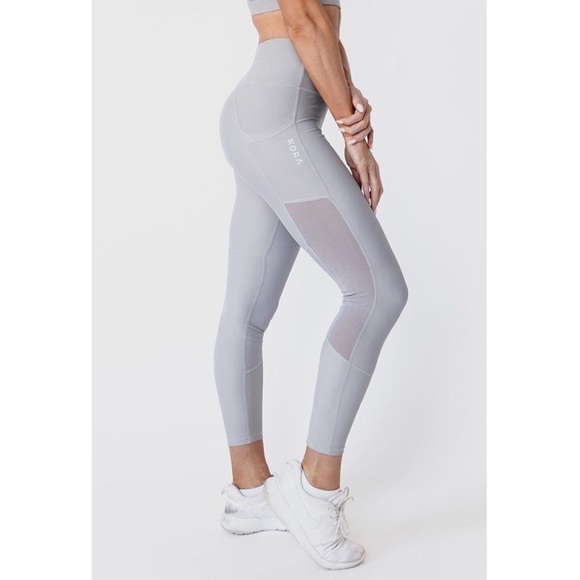 KORA Pants - KORA Fitness Slate Mesh Pocket Leggings